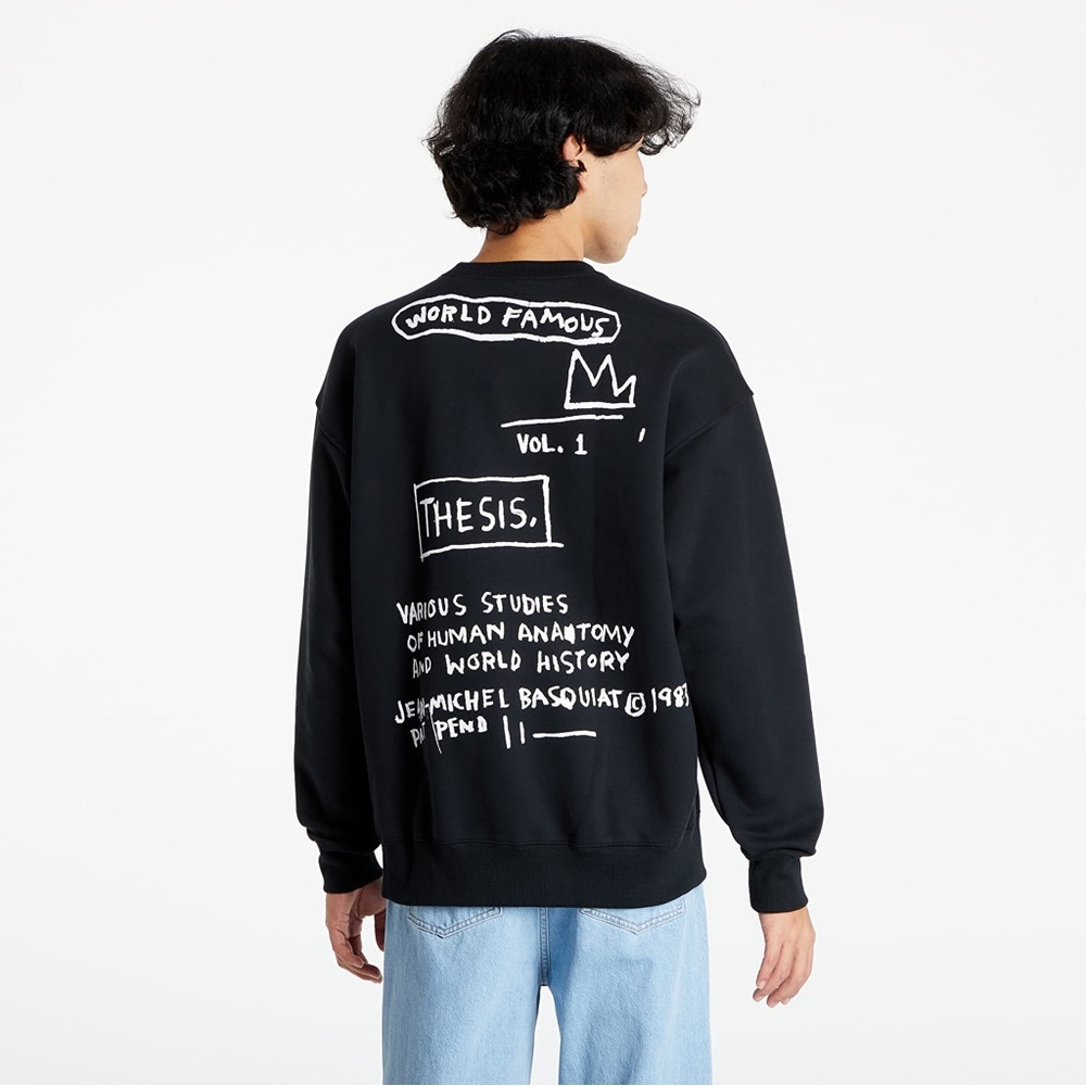 Limited Edition Converse x Jean-Michel Basquiat Black Graphic Fleece Crewneck